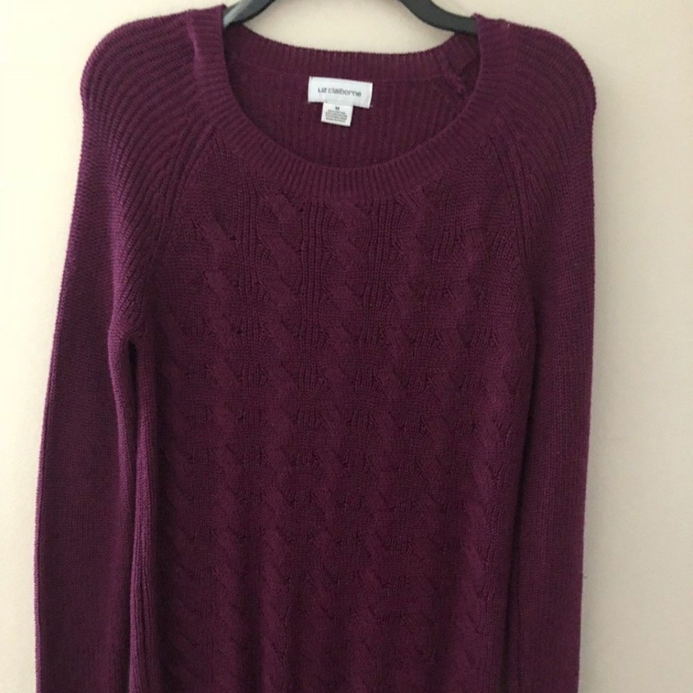 Liz Claiborne Long Sleeve Shaker Sweater - Picture 2 of 6